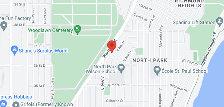 map of 1605 8th AVE N